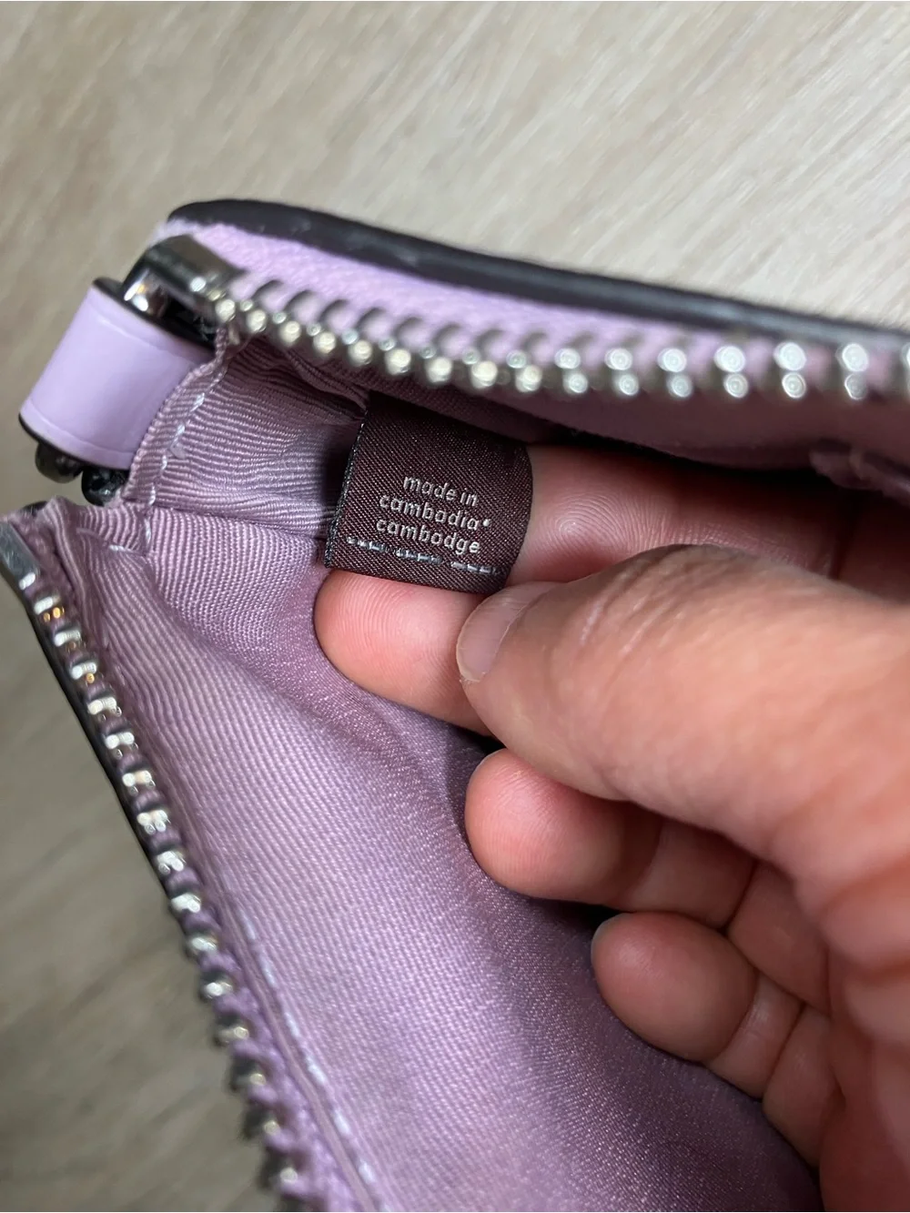 Coach lavender embossed